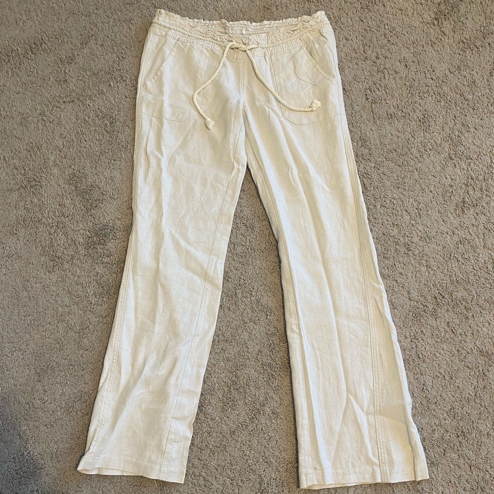 Roxy Off-White Wide Leg Pants